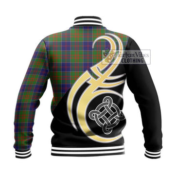 Stewart of Appin Hunting Modern Tartan Baseball Jacket with Family Crest and Celtic Symbol Style