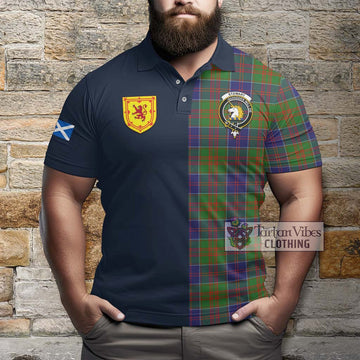 Stewart of Appin Hunting Modern Tartan Polo Shirt Alba with Scottish Lion Royal Arm Half Style