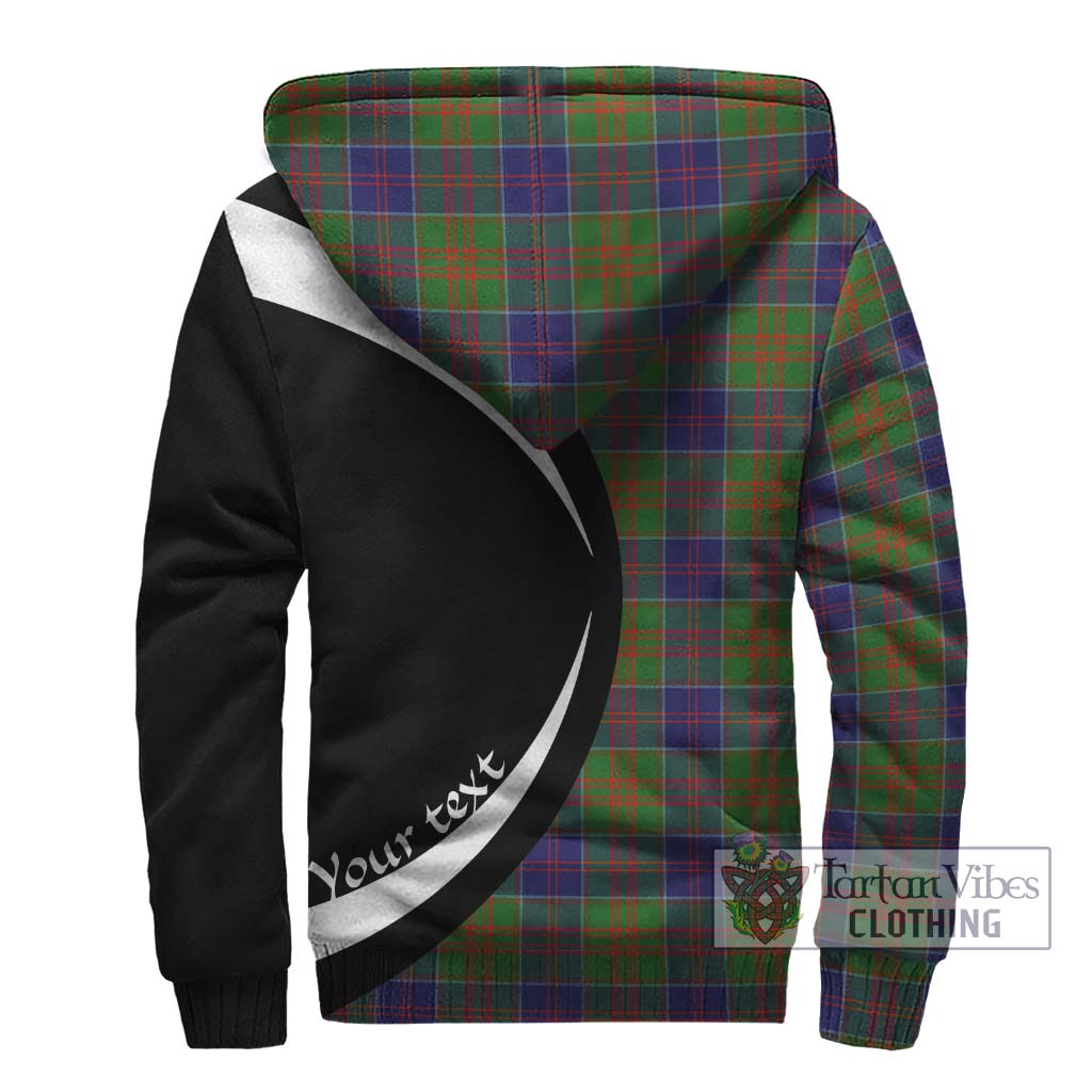 Stewart of Appin Hunting Modern Tartan Sherpa Hoodie with Family Crest Circle Style - Tartan Vibes Clothing