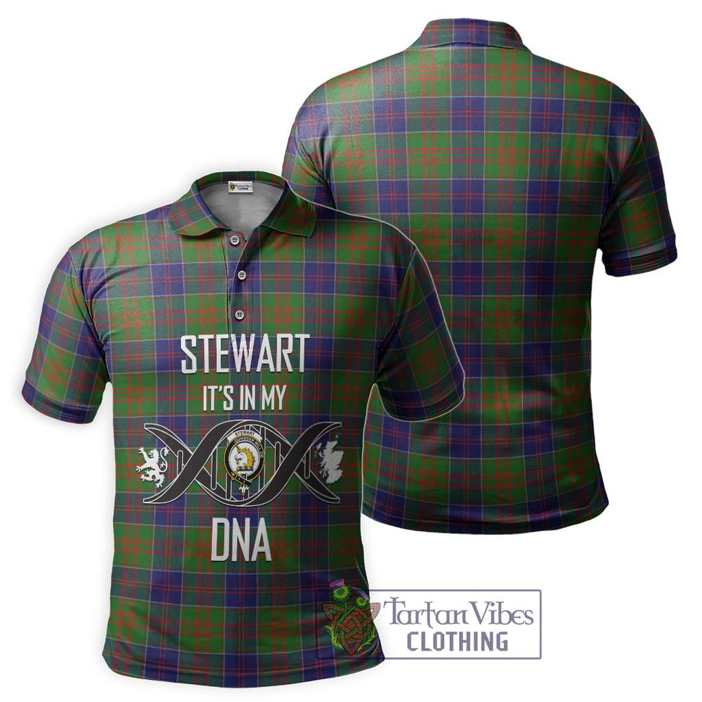 Stewart of Appin Hunting Modern Tartan Polo Shirt with Family Crest DNA In Me Style - Tartanvibesclothing Shop