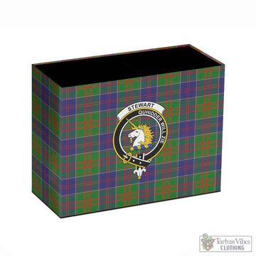 Stewart of Appin Hunting Modern Tartan Pen Holder with Family Crest