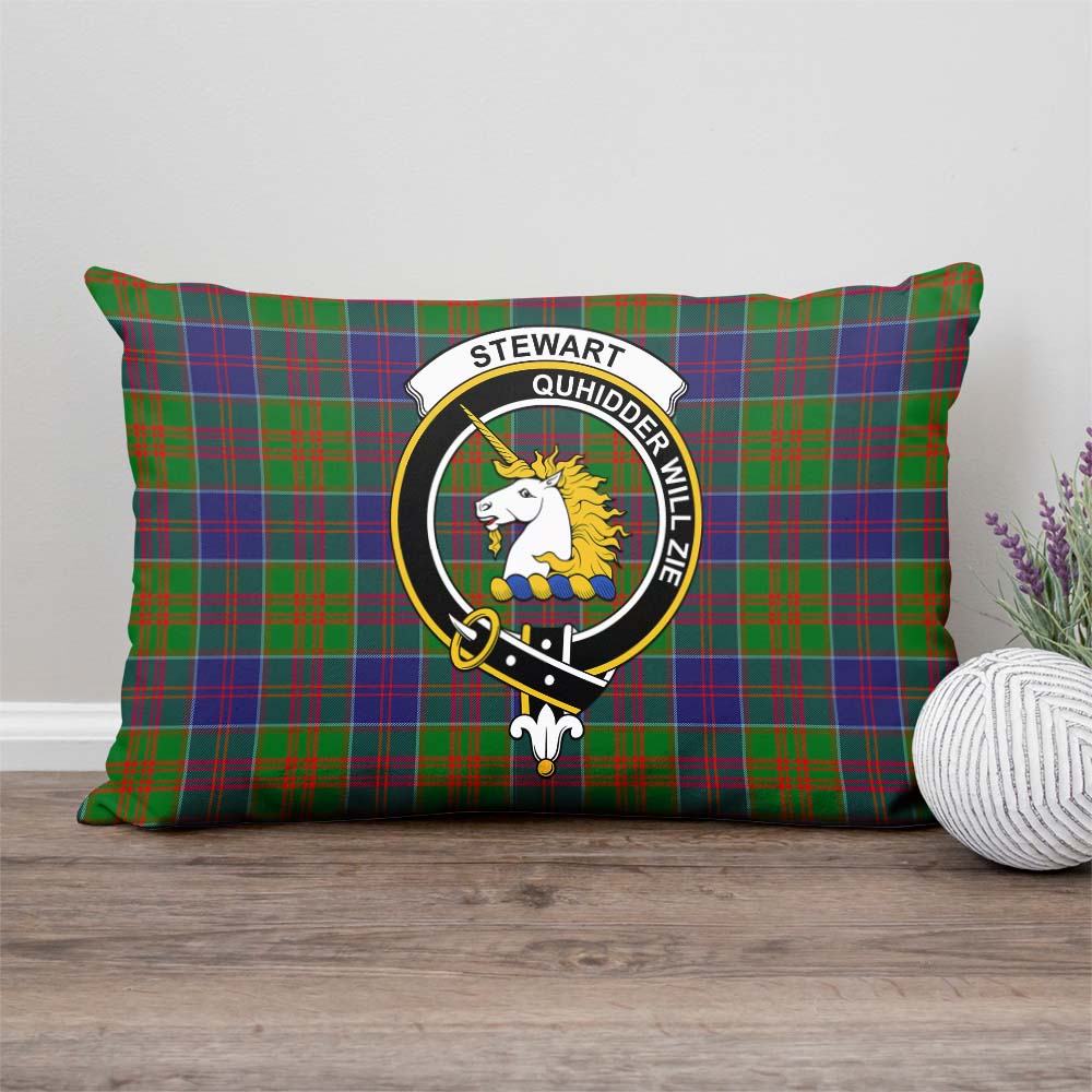 Stewart of Appin Hunting Modern Tartan Pillow Cover with Family Crest Rectangle Pillow Cover - Tartanvibesclothing