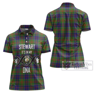 Stewart of Appin Hunting Modern Tartan Women's Polo Shirt with Family Crest DNA In Me Style