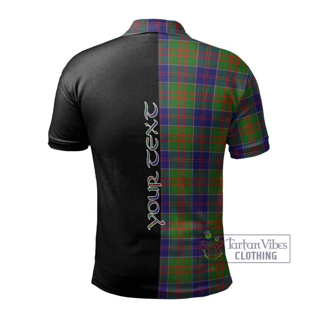 Stewart of Appin Hunting Modern Tartan Polo Shirt with Family Crest and Half Of Me Style - Tartanvibesclothing Shop