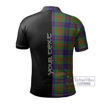 Stewart of Appin Hunting Modern Tartan Polo Shirt with Family Crest and Half Of Me Style