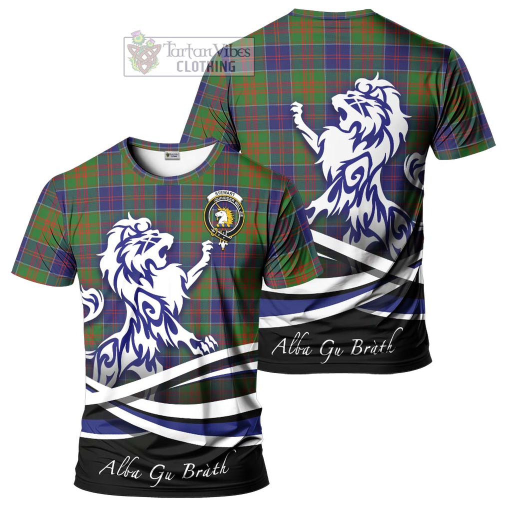 Tartan Vibes Clothing Stewart of Appin Hunting Modern Tartan Cotton T-shirt with Alba Gu Brath Regal Lion Emblem