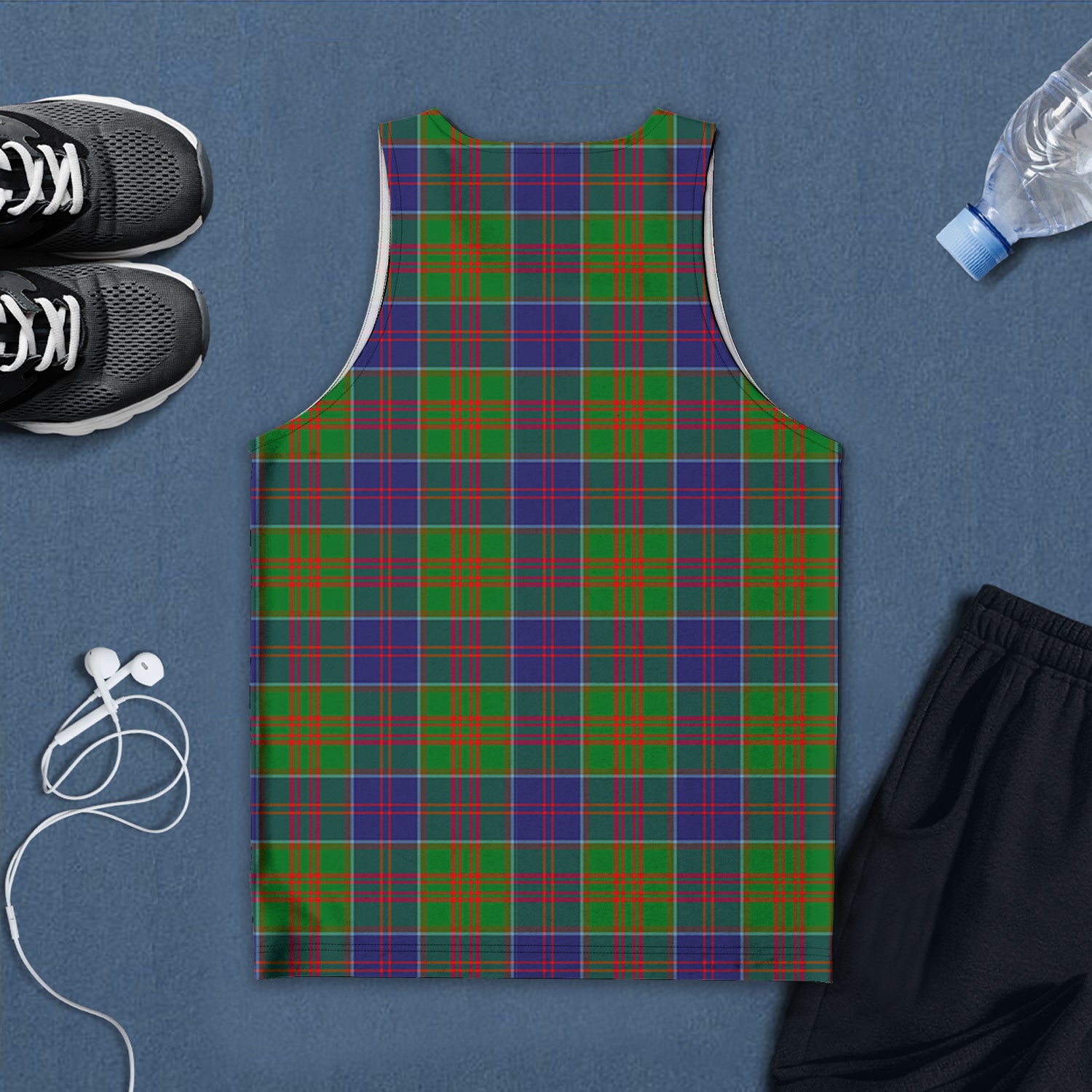 stewart-of-appin-hunting-modern-tartan-mens-tank-top-with-family-crest