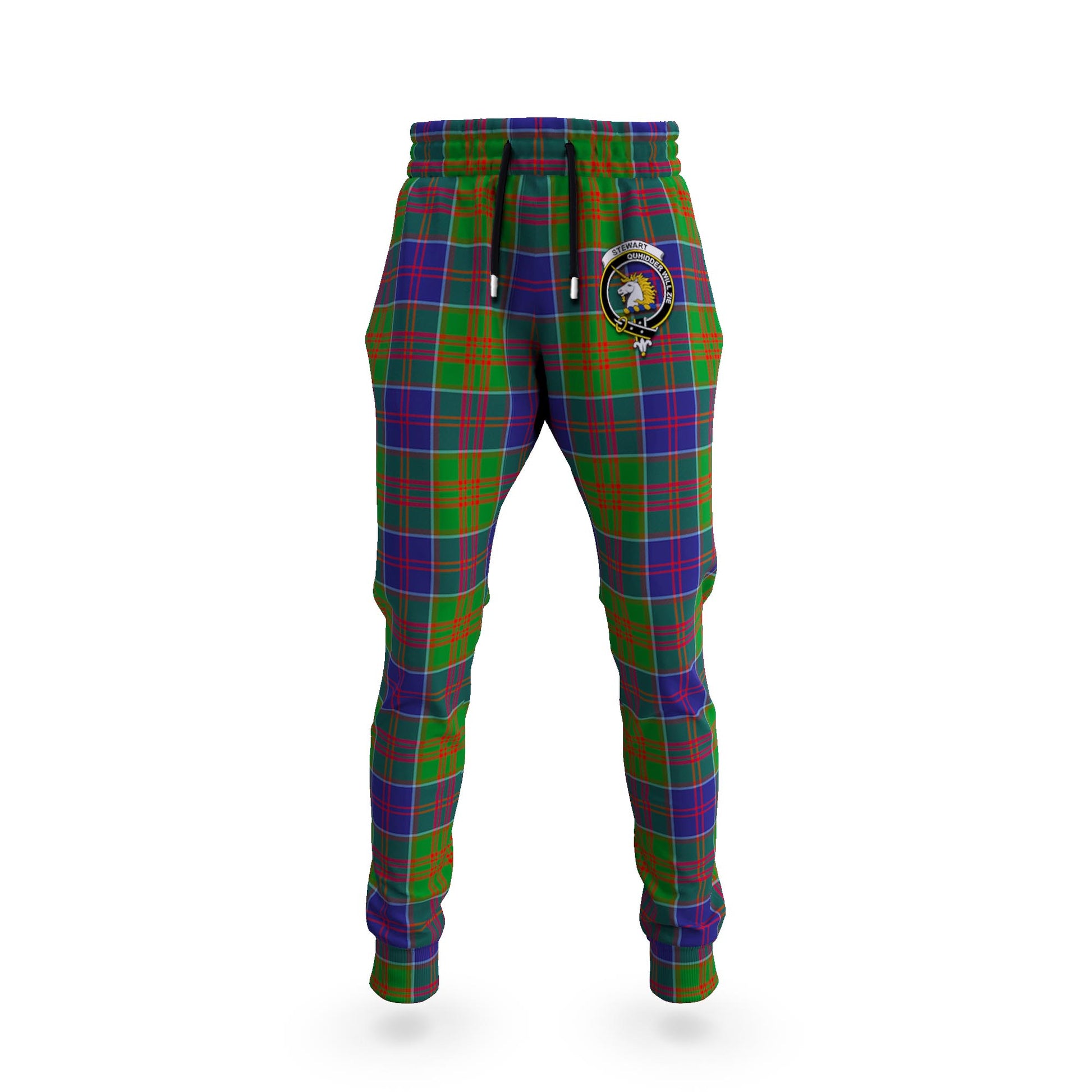 Stewart of Appin Hunting Modern Tartan Joggers Pants with Family Crest 5XL - Tartan Vibes Clothing