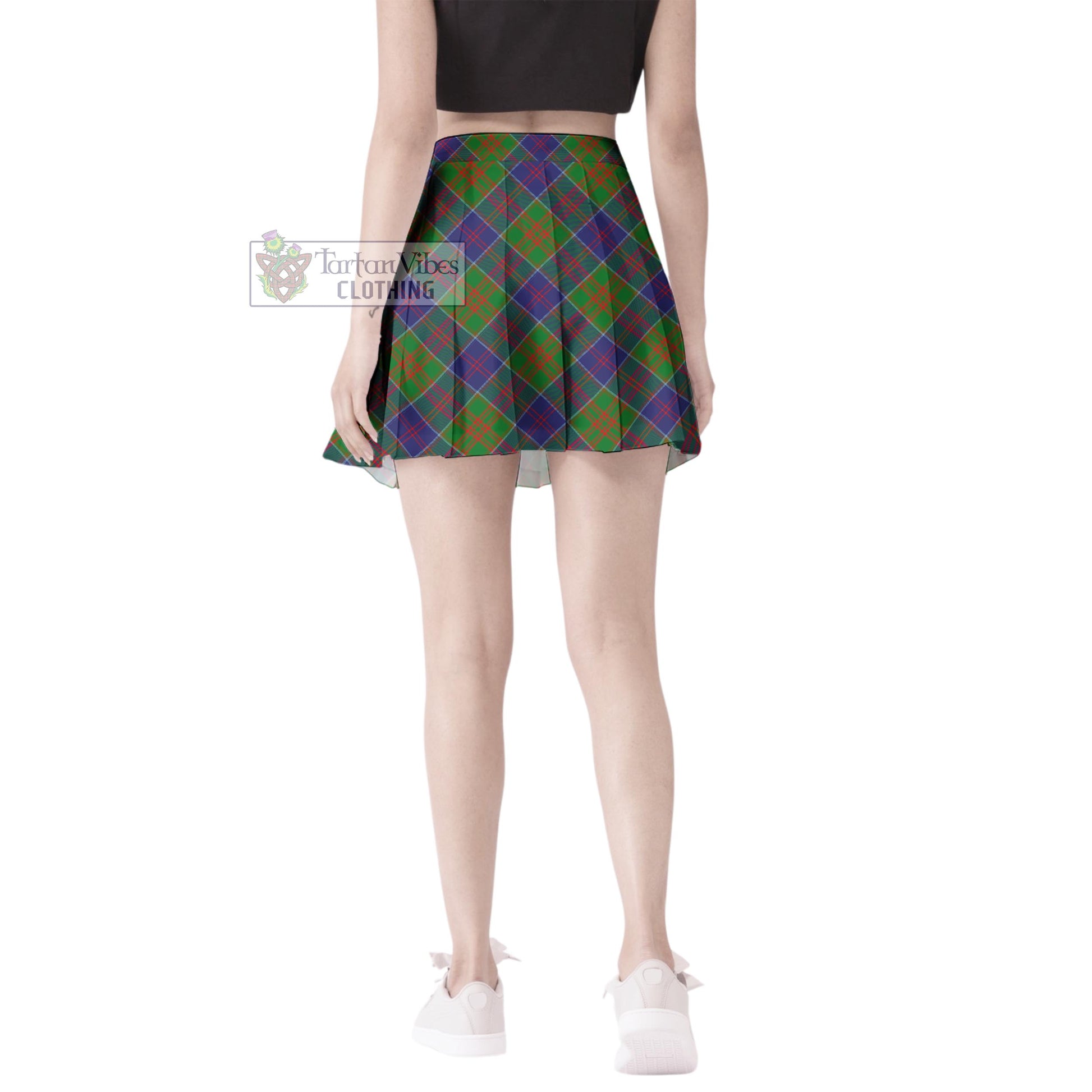 Tartan Vibes Clothing Stewart of Appin Hunting Modern Tartan Women's Plated Mini Skirt