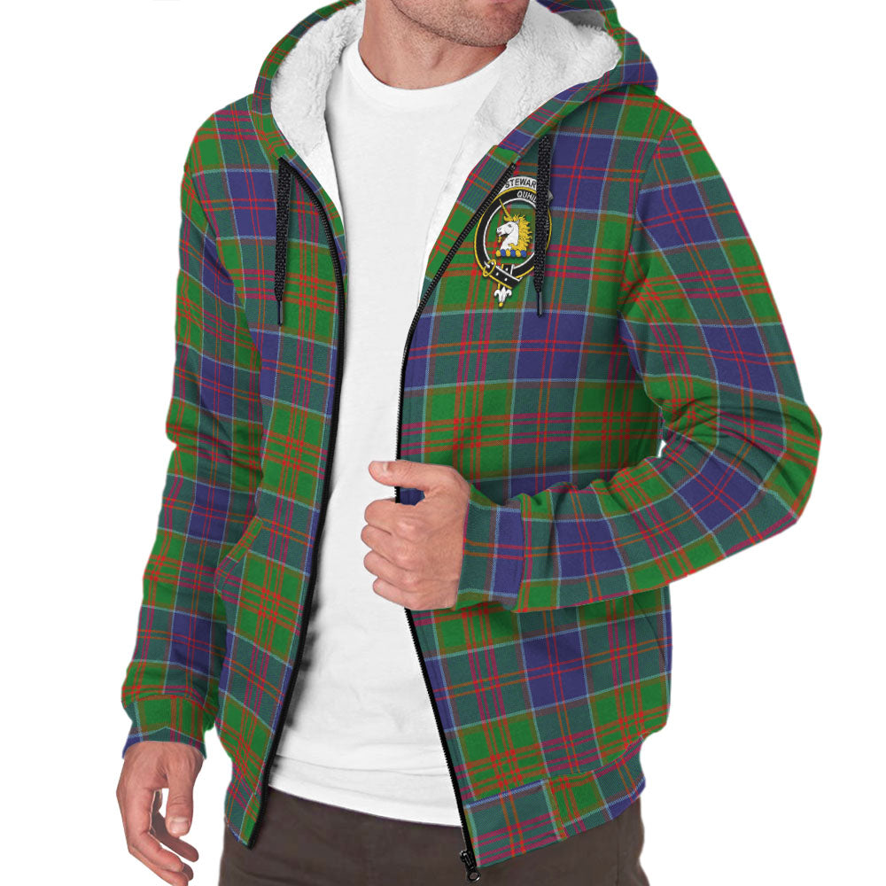 stewart-of-appin-hunting-modern-tartan-sherpa-hoodie-with-family-crest