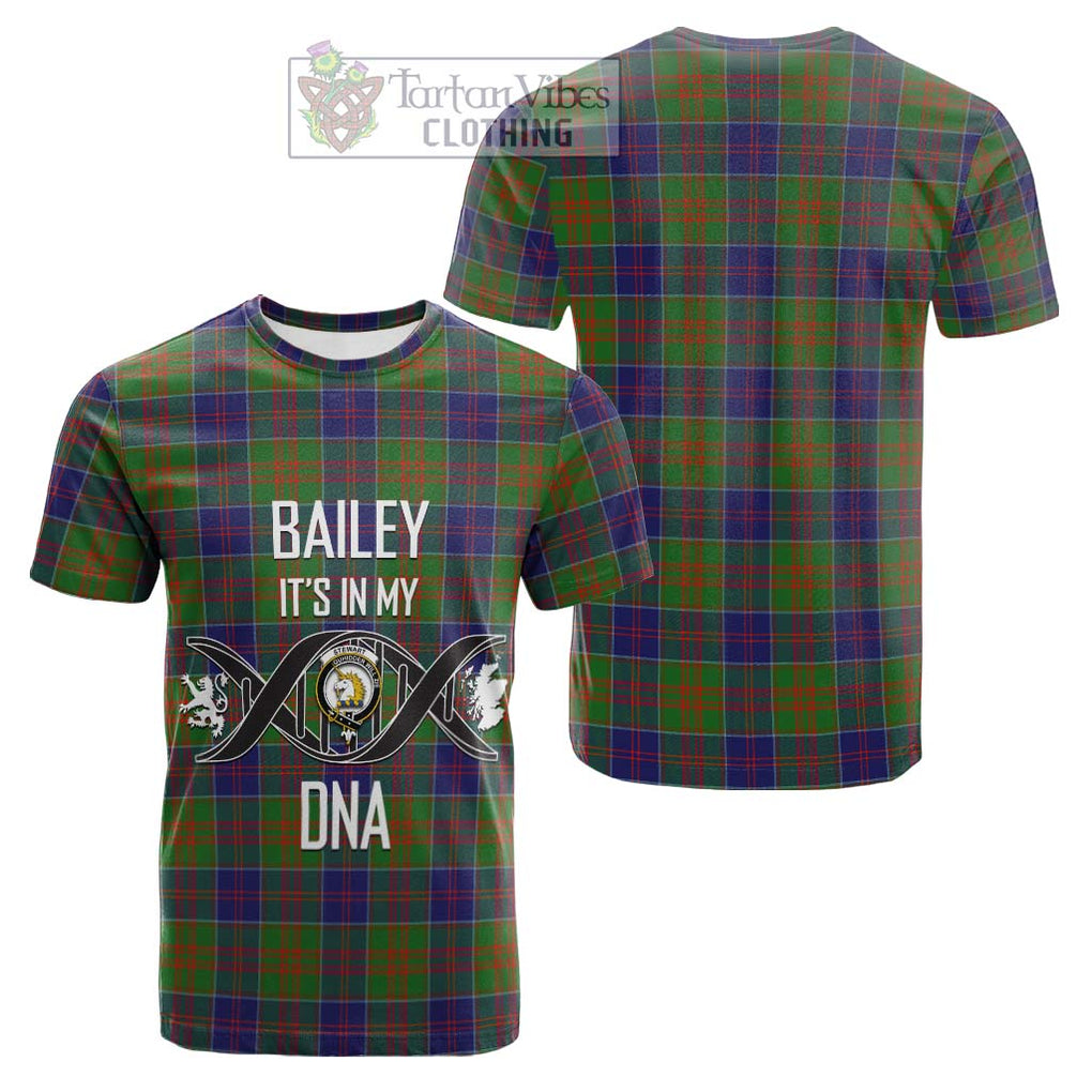 Tartan Vibes Clothing Stewart of Appin Hunting Modern Tartan Cotton T-shirt with Family Crest DNA In Me Style