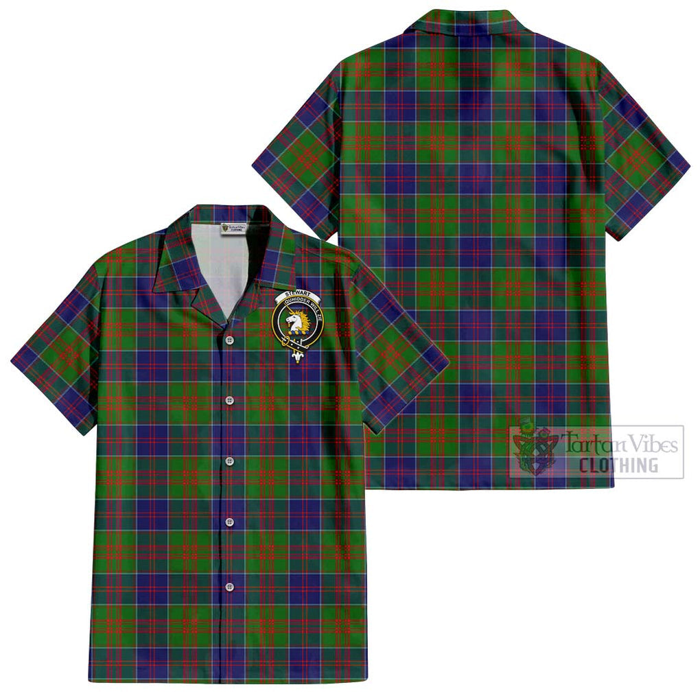 Stewart of Appin Hunting Modern Tartan Cotton Hawaiian Shirt with Family Crest Kid - Tartan Vibes Clothing