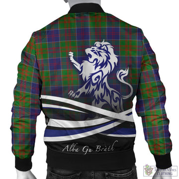 Stewart of Appin Hunting Modern Tartan Bomber Jacket with Alba Gu Brath Regal Lion Emblem