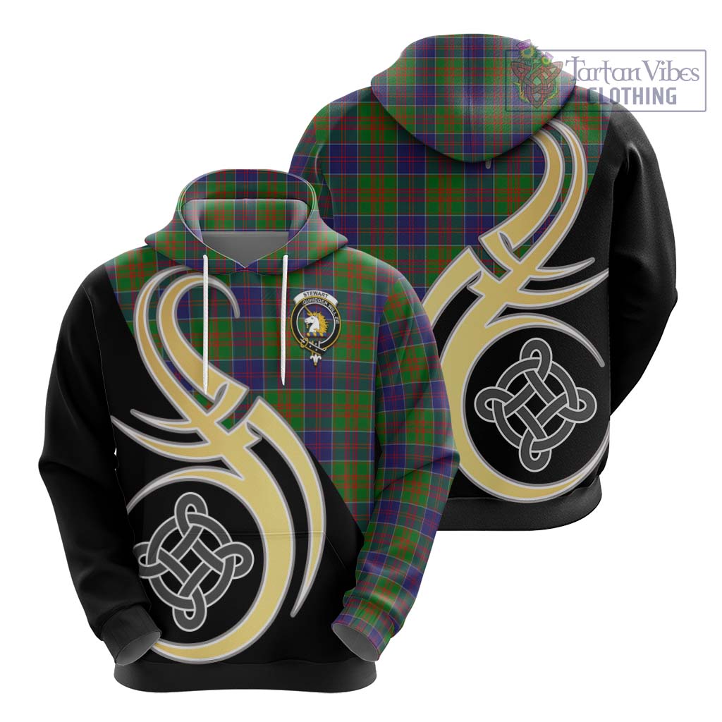 Stewart of Appin Hunting Modern Tartan Hoodie with Family Crest and Celtic Symbol Style - Tartan Vibes Clothing