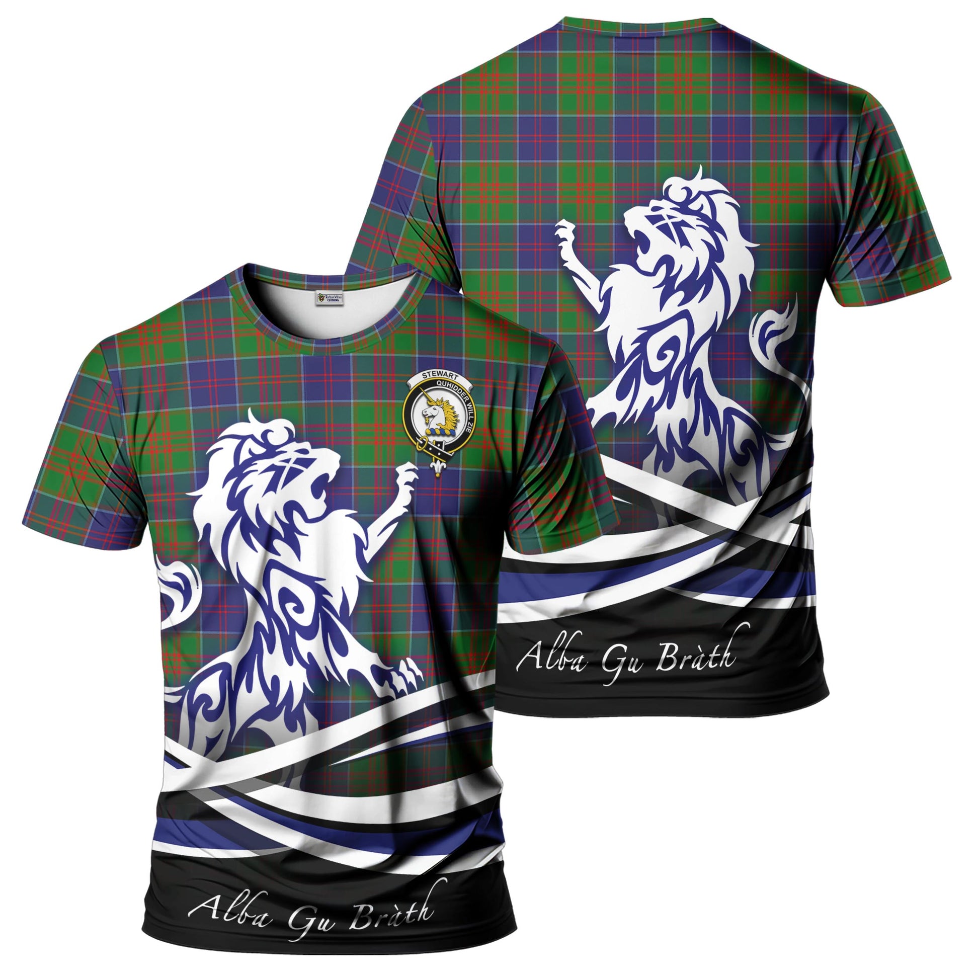 stewart-of-appin-hunting-modern-tartan-t-shirt-with-alba-gu-brath-regal-lion-emblem