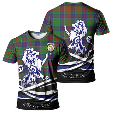 Stewart of Appin Hunting Modern Tartan T-Shirt with Alba Gu Brath Regal Lion Emblem