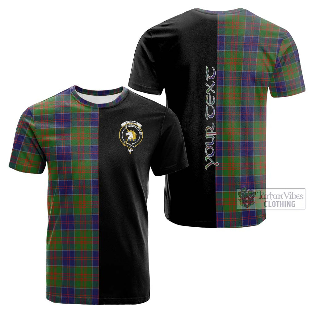 Tartan Vibes Clothing Stewart of Appin Hunting Modern Tartan Cotton T-shirt with Family Crest and Half Of Me Style