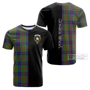 Stewart of Appin Hunting Modern Tartan Cotton T-shirt with Family Crest and Half Of Me Style