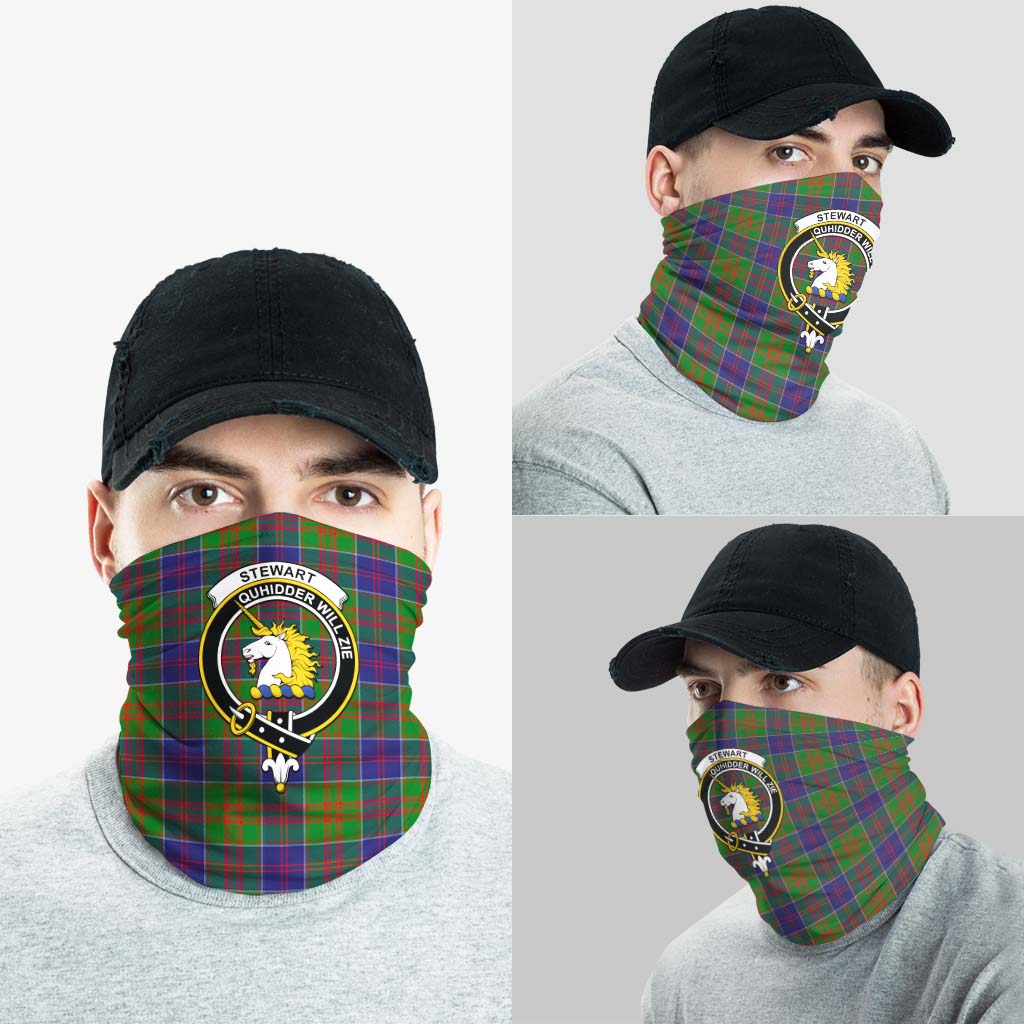 Stewart of Appin Hunting Modern Tartan Neck Gaiters, Tartan Bandanas, Tartan Head Band with Family Crest