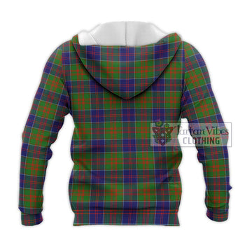 Stewart of Appin Hunting Modern Tartan Knitted Hoodie with Family Crest DNA In Me Style