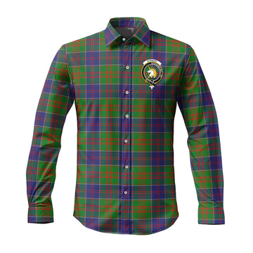 Stewart of Appin Hunting Modern Tartan Long Sleeve Button Up Shirt with Family Crest