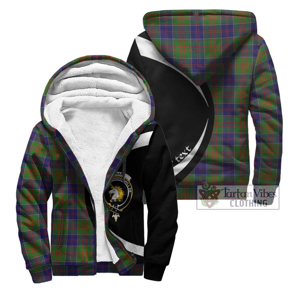 Stewart of Appin Hunting Modern Tartan Sherpa Hoodie with Family Crest Circle Style Unisex - Tartan Vibes Clothing