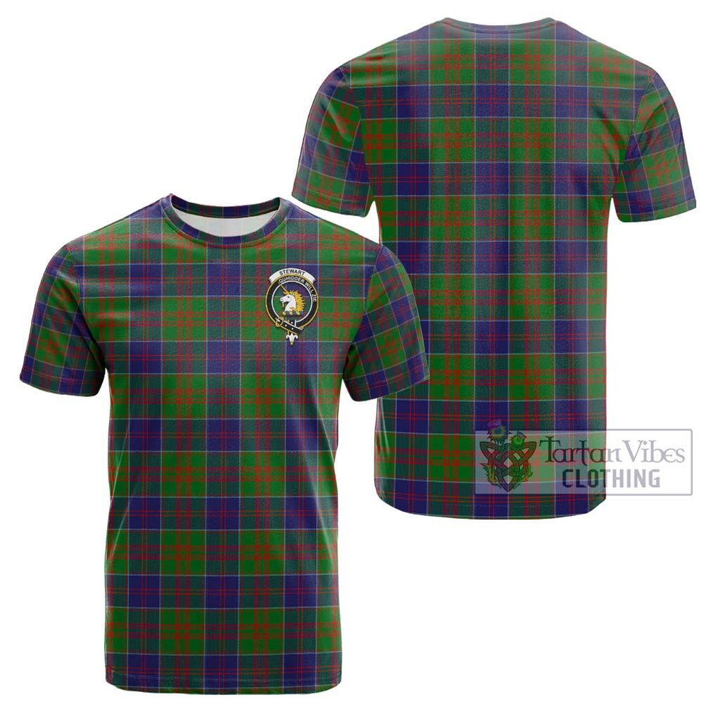 Stewart of Appin Hunting Modern Tartan Cotton T-Shirt with Family Crest Kid's Shirt - Tartanvibesclothing Shop