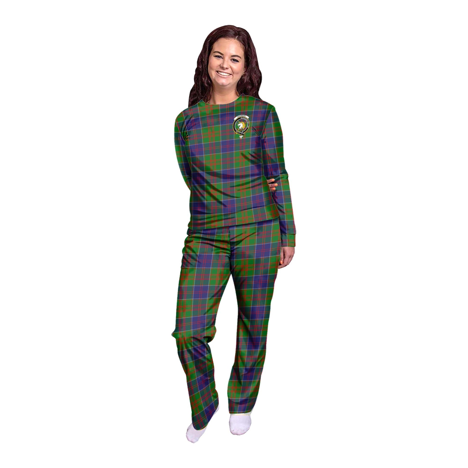 Stewart of Appin Hunting Modern Tartan Pajamas Family Set with Family Crest - Tartanvibesclothing