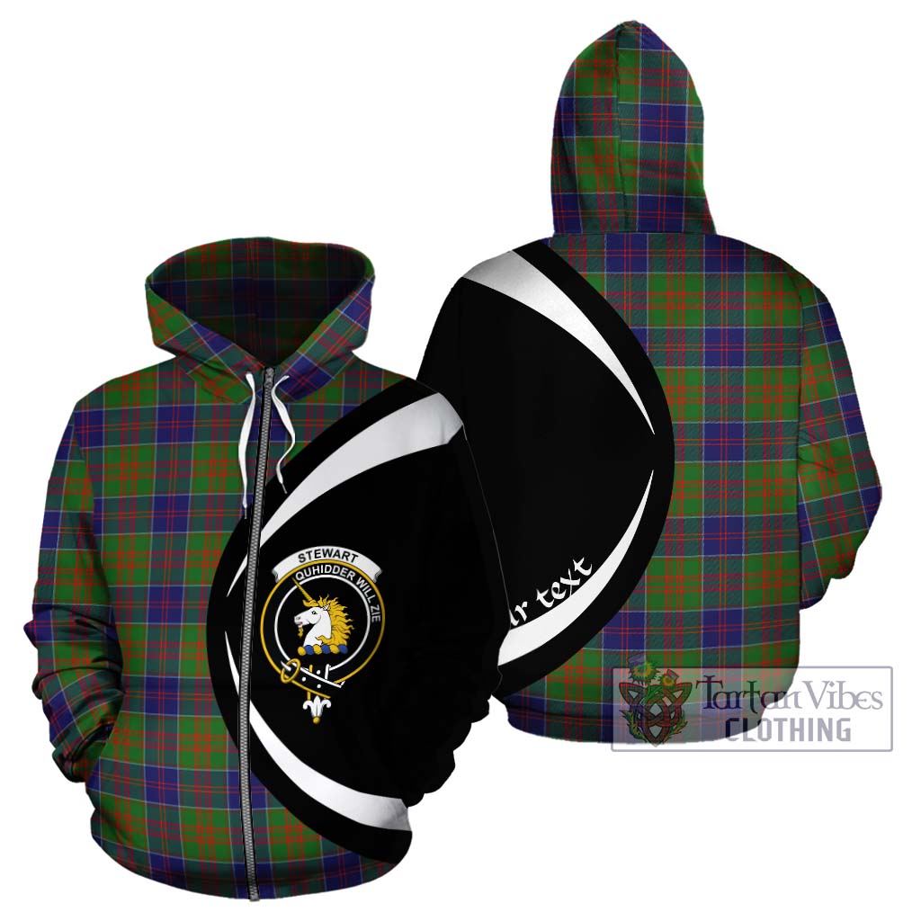 Stewart of Appin Hunting Modern Tartan Hoodie with Family Crest Circle Style - Tartan Vibes Clothing