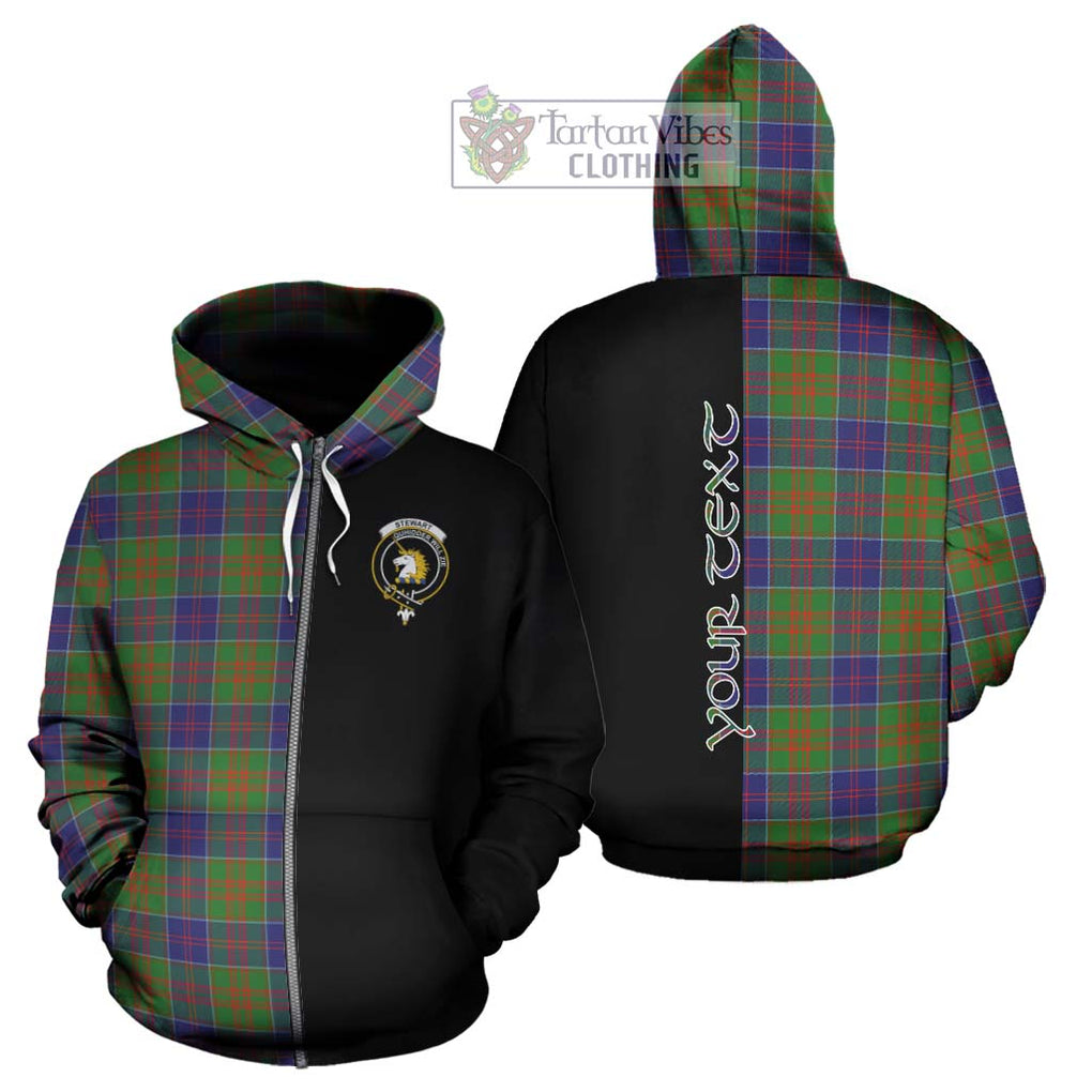 Stewart of Appin Hunting Modern Tartan Hoodie with Family Crest and Half Of Me Style - Tartanvibesclothing Shop