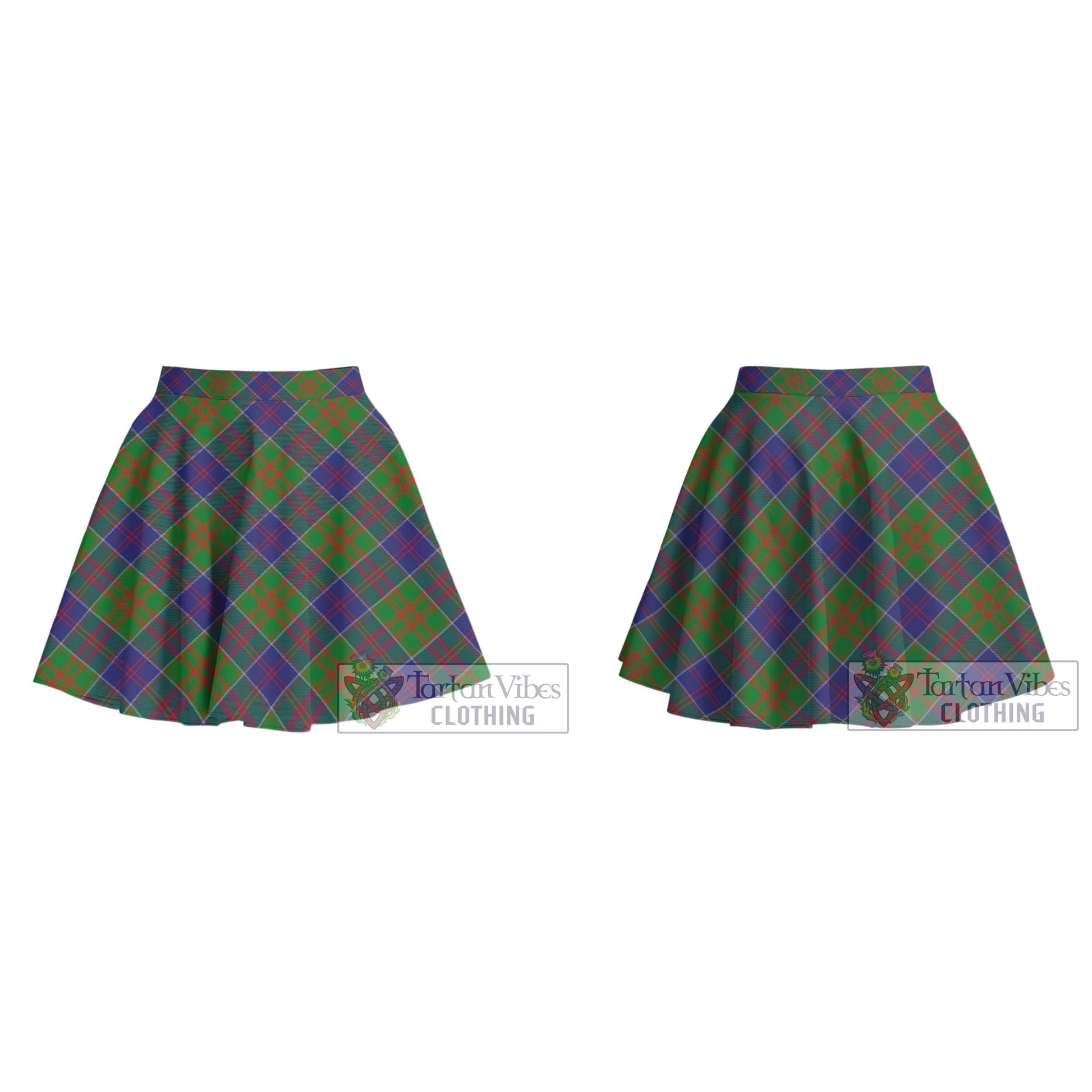 Tartan Vibes Clothing Stewart of Appin Hunting Modern Tartan Women's Plated Mini Skirt