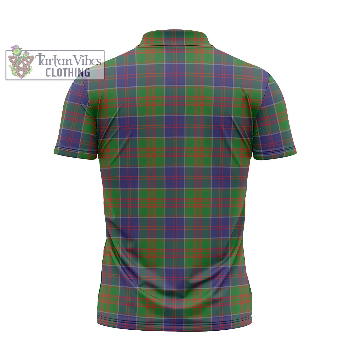 Tartan Vibes Clothing Stewart of Appin Hunting Modern Tartan Zipper Polo Shirt with Family Crest