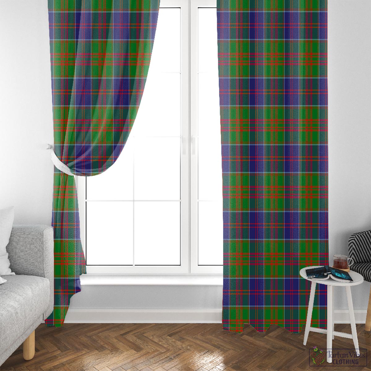 Stewart of Appin Hunting Modern Tartan Window Curtain