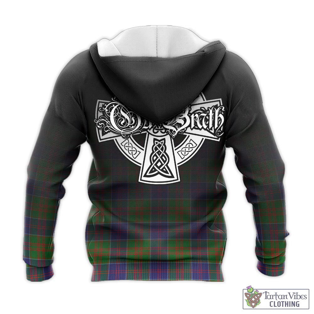 Tartan Vibes Clothing Stewart of Appin Hunting Modern Tartan Knitted Hoodie Featuring Alba Gu Brath Family Crest Celtic Inspired