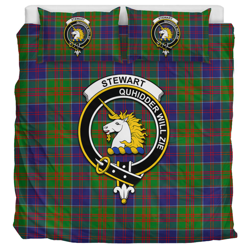 Stewart of Appin Hunting Modern Tartan Bedding Set with Family Crest UK Bedding Set UK Super King 104*94 inch - Tartan Vibes Clothing