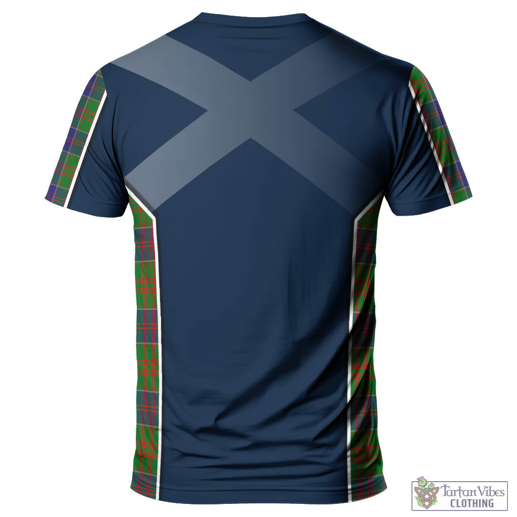 Tartan Vibes Clothing Stewart of Appin Hunting Modern Tartan T-Shirt with Family Crest and Scottish Thistle Vibes Sport Style