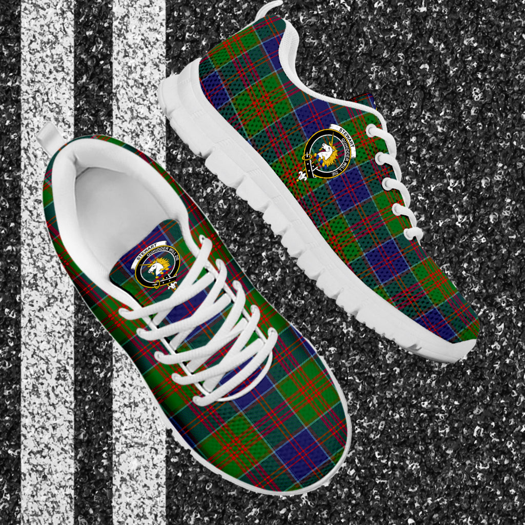 Stewart of Appin Hunting Modern Tartan Sneakers with Family Crest - Tartan Vibes Clothing