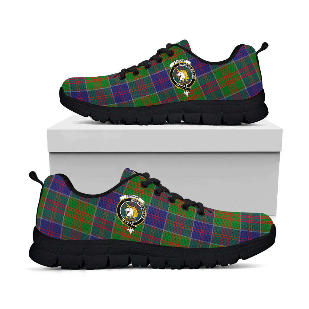 Stewart of Appin Hunting Modern Tartan Sneakers with Family Crest - Tartan Vibes Clothing