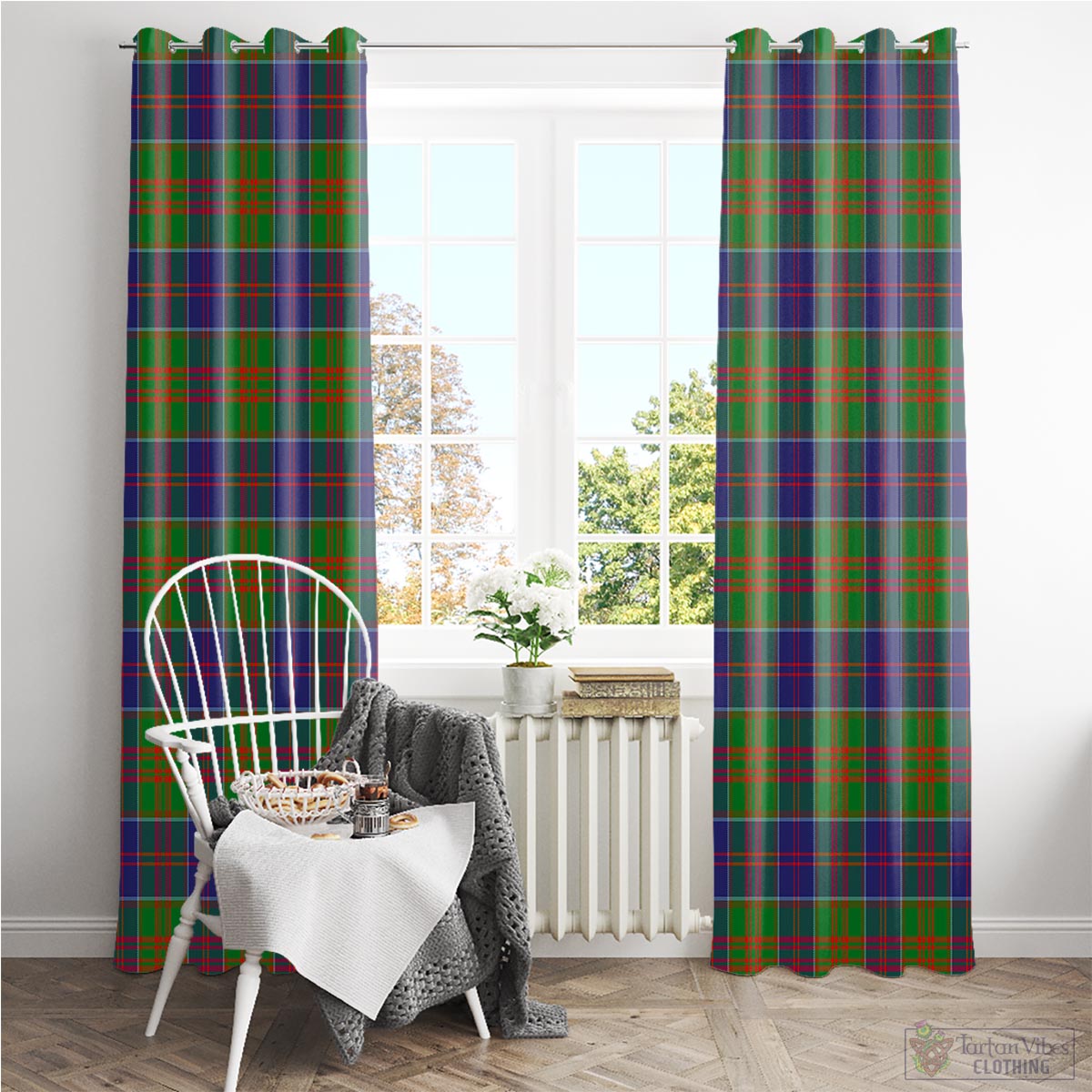 Stewart of Appin Hunting Modern Tartan Window Curtain