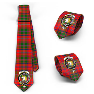 Stewart of Appin Modern Tartan Classic Necktie with Family Crest