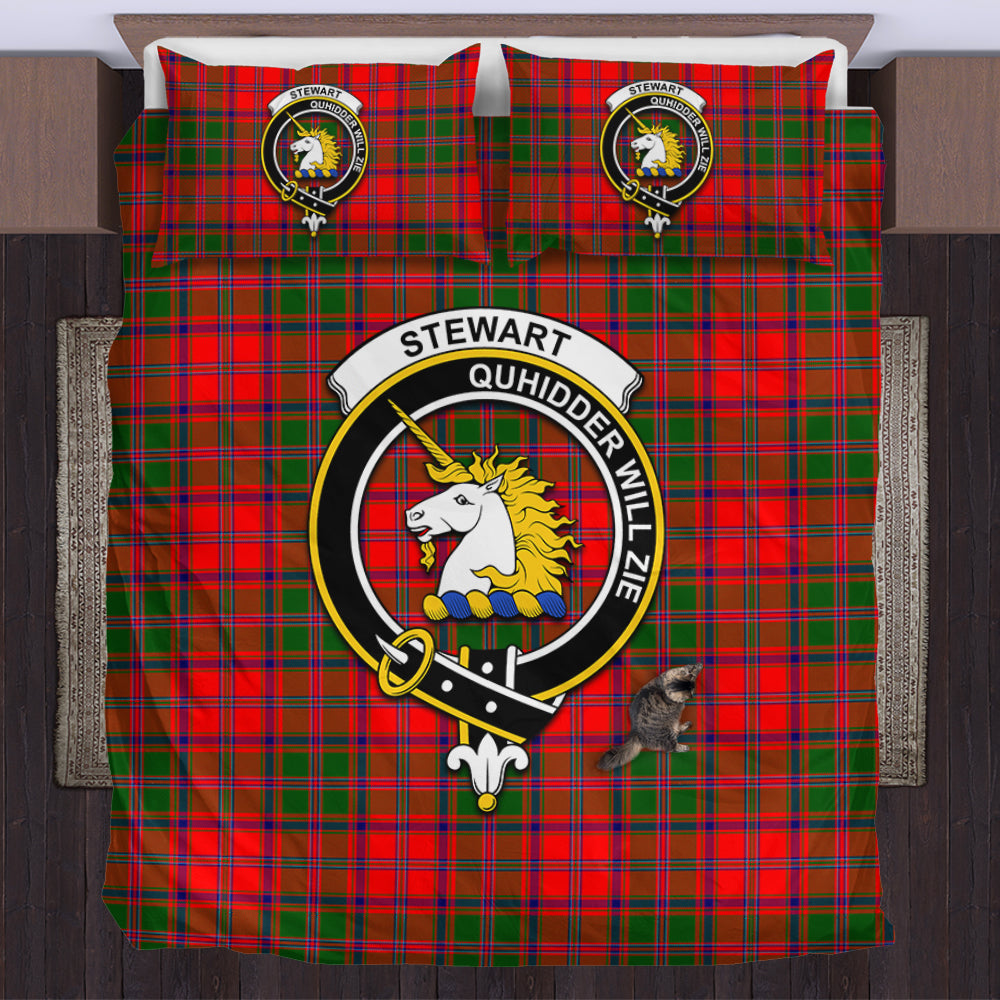 Stewart of Appin Modern Tartan Bedding Set with Family Crest US Bedding Set - Tartan Vibes Clothing