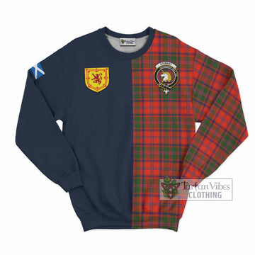 Stewart of Appin Modern Tartan Sweatshirt Alba with Scottish Lion Royal Arm Half Style