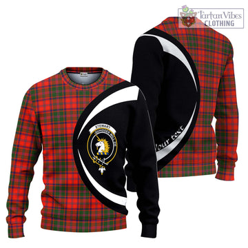 Stewart of Appin Modern Tartan Ugly Sweater with Family Crest Circle Style