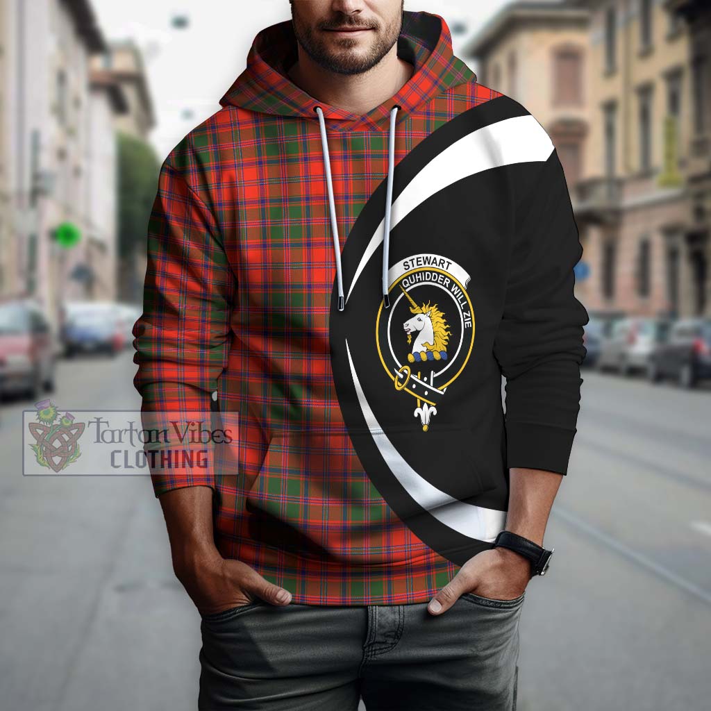 Stewart of Appin Modern Tartan Hoodie with Family Crest Circle Style Zip Hoodie - Tartan Vibes Clothing