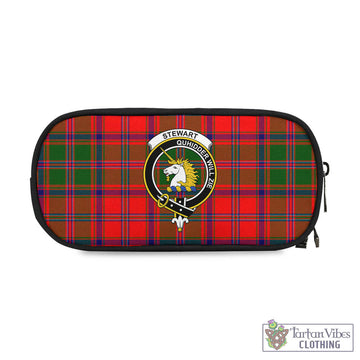 Stewart of Appin Modern Tartan Pen and Pencil Case with Family Crest