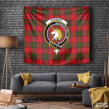 Stewart of Appin Modern Tartan Tapestry Wall Hanging and Home Decor for Room with Family Crest