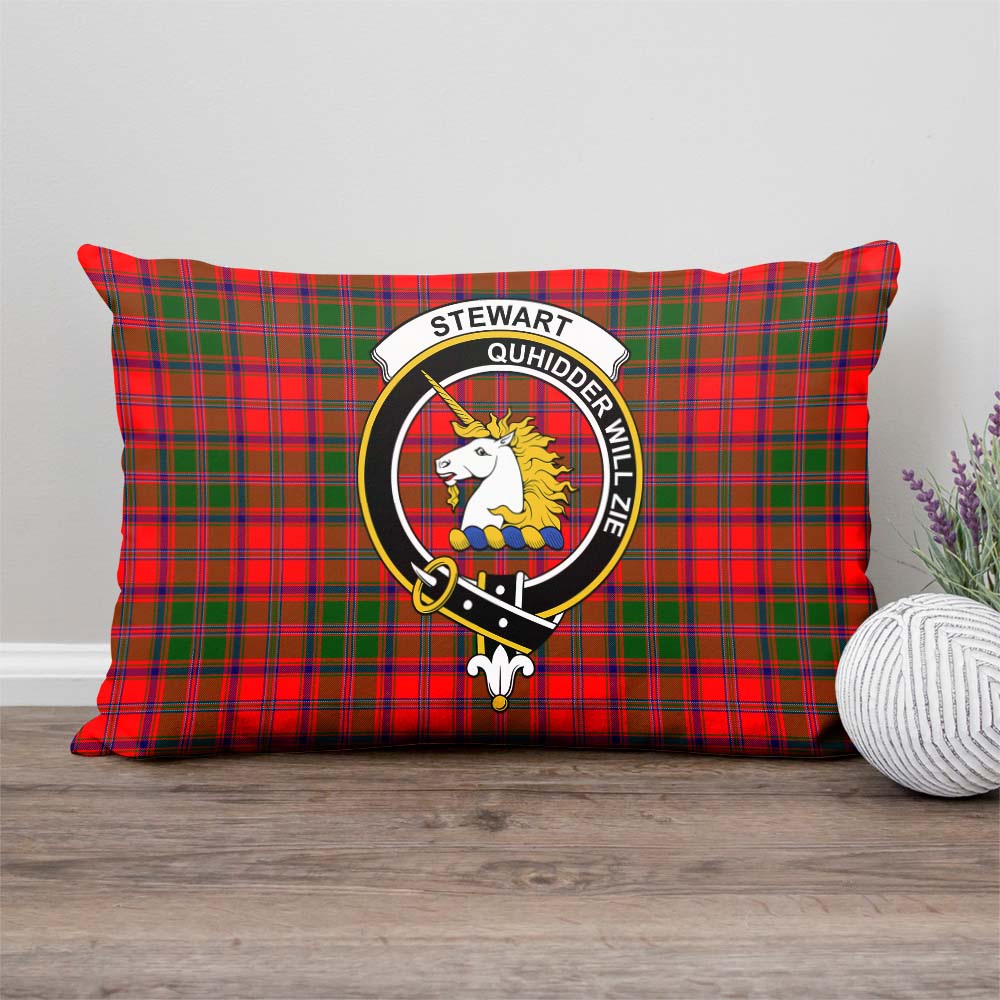 Stewart of Appin Modern Tartan Pillow Cover with Family Crest Rectangle Pillow Cover - Tartanvibesclothing