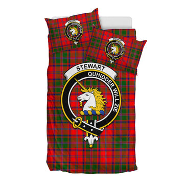 Stewart of Appin Modern Tartan Bedding Set with Family Crest