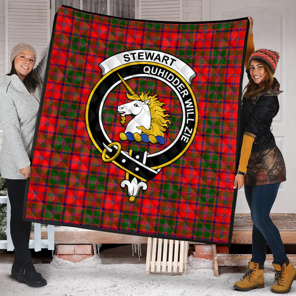 stewart-of-appin-modern-tartan-quilt-with-family-crest