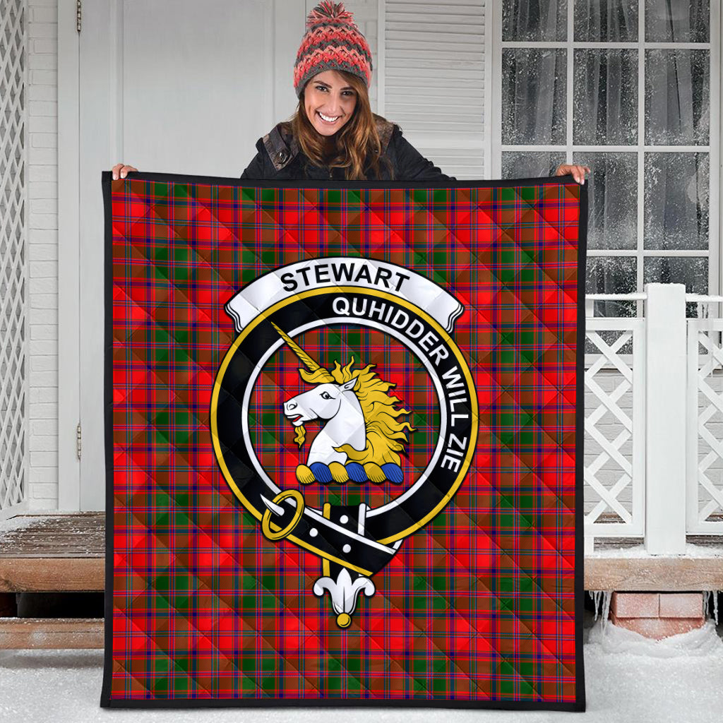 stewart-of-appin-modern-tartan-quilt-with-family-crest